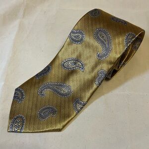 Jos A. Bank Executive Collection Classic Gold Paisley Mens Tie 60x3.5